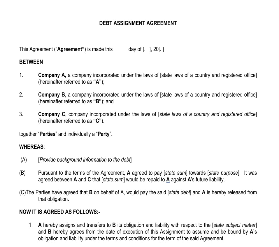 Debt Assignment
